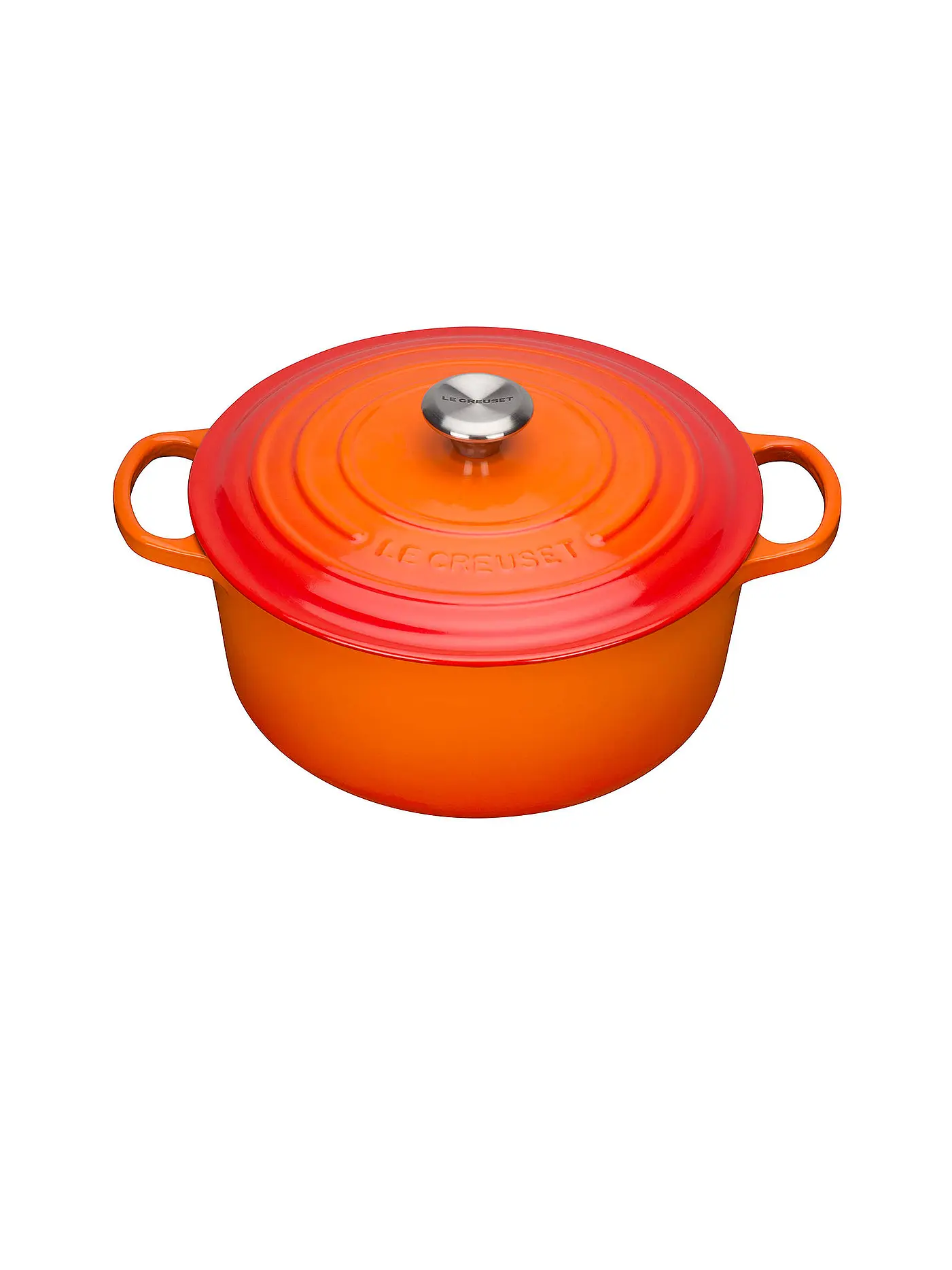 LE CREUSET | Bräter rund 24cm/4,2l SIGNATURE Azure | orange